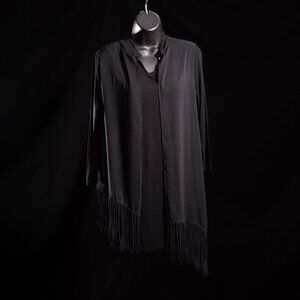 Chicos Blouse Fringe Chico Size 0 Small Size 4